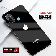 Latest Oppo A53 A33 2020 Case [APPLE] 2D Softcase Glass Oppo A53 A33 2020 (Case hp) Oppo A53 A33 202