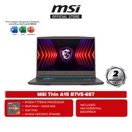 MSI Thin A15 B7VE-657 15.6'' FHD Gaming Laptop Cosmos Gray ( Ryzen 7 7735HS, 16GB D5, 512GB SSD, RTX