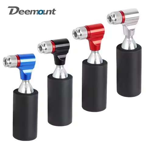 Deemount Bicycle CO2 Cartridge Inflator Head Fits Schrader N Presta Cycling Air Inflation Mini Hand 