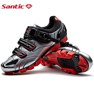 Santic Mountain Bike Shoes Men SPD-SL Locking Shoes MTB Road Bike Sneaker Accessories Breathable Self-Locking Sports Shoes