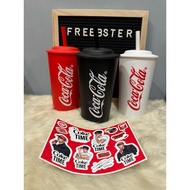 Coca-Cola Tumbler with BTS V Stickers (Coke Tumbler) Coke Time