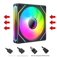 4Pro Lăng Kính Ngũ Giác ARGB PLC 2 Mặt Gương 12Cm Máy Tính Quạt Hiệu Năng Cao 5V3Pin Laptop Tản Nhiệ