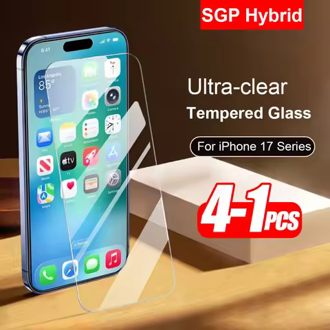 1-4Pcs For iPhone 17 Apple Tempered Glass Case Friendly Anti-Scratch Transparent Screen Protector iP