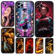 Black TPU silicone soft shell compatible 【DM-A2】cartoon Anime demon slayer for iPhone 5 5s SE 6 6s 6