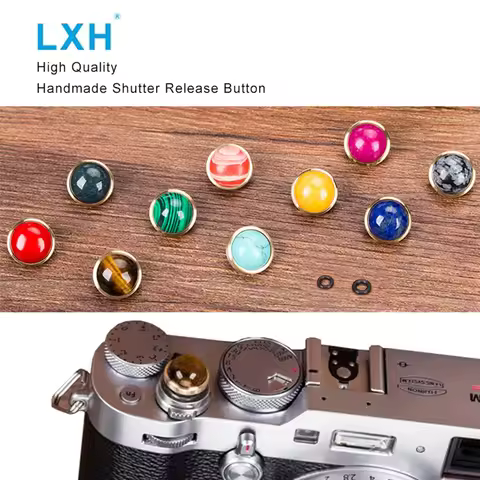 LXH New Arrival Pure Handmade Copper inlaid stone Camera Shutter Release Button For Fujifilm X-PRO2/