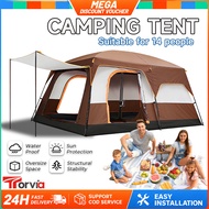 khemah Unta Camel Tent 2 Rooms Large Tent 8/14 Person Waterproof Beser Khemah Camping Portable Outdo