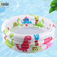 Inflatable Round Swimming Pool - 3 Rings Baby Padding Pool for Birthday Parties