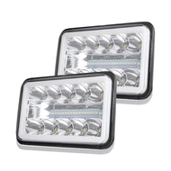 CarTnT 2ชิ้น5นิ้วไฟบาร์ LED DRL Hi/Lo Beam สปอตไลท์สีเหลืองสีขาว120W สำหรับออฟโรด4X4 UAZ Wrangler Je