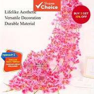 Cherry Blossom Vines | 180cm Artificial Plastic Flower Vines for Air Conditioning Pipe Decoration