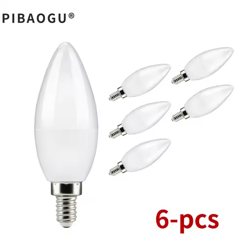 6Pcs led Light bulb E14 E27 LED Lamp Indoor Warm Cold White Light 3W 6W 9W 12W 15W 220V LED Candle B