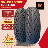 SET R13 D660  SCOOTER TUBELESS TIRE FOR NMAX, RAPID150, RFI175 -DIAMOND TIRE 110/70-13 & 130/70-13