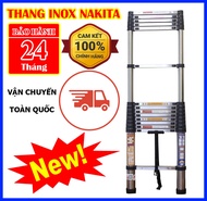 Thang INOX rút đơn 2.6m 3.2m 3.8m 4.1m 4.4m 5m 5.4m 5.8m NAKITA - TM126 TM132 TM138 TM141 TM148 TM15