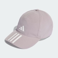 Adidas หมวกแก๊ป 3-Stripes AEROREADY Running Training Baseball Cap | Preloved Fig/White ( IP2768 )