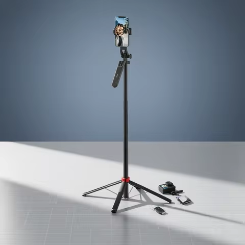 Ulanzi MA09 1.8m Selfie Stick Tripod for iPhone 16 15 Android Phone with Remote Control Panoramic Ba
