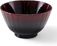J-kitchens 6-188-12 Miso Soup Bowl, 5.2 inches (133 mm), Flower, Your Favorite Bowl, Vermilion Blur,