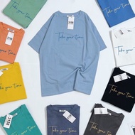 Áo thun nam nữ mẫu "Take you Time" áo phông cotton 3158