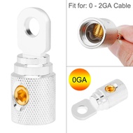 0/4/8 Gauge Brass with Nickel Plated Ring Set Screw Battery Ring Terminal Amp Input Reducers for 0/4