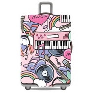 18-32 inches, stretchable luggage cover, music pattern