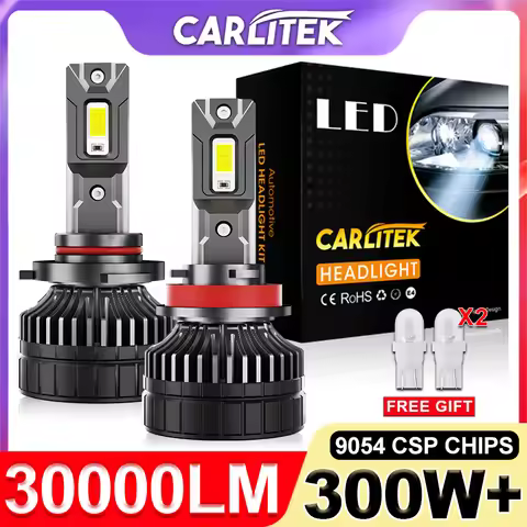 CARLITEK 300W H7 H3 H4 LED Headlight K5C Canbus H11 H8 H1 HB3 9005 HB4 9006 9012 HIR2 H9 H16 6500K 3