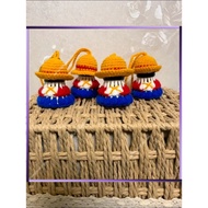 Funny Luffy Wool Badminton Keychain