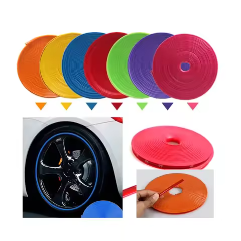 Car Wheel Hub Rim Edge Protector Ring Tire Guard Sticker Rubber Strip Universal Car Rim Protect Stri