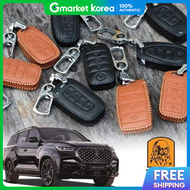 All New Rexton E1S0G0D9 Smart Key Case 5-Button Larento Leather Key Wallet