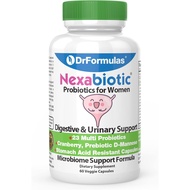 DrFormulas Cranberry Probiotics for Women Vaginal Health & Urinary Tract with Fiber Prebiotic & D Ma
