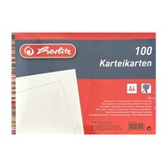 Herlitz Index Card A4 Blank White 100pc, 170gsm, 10835809, 4008110310206 (2862106212804)