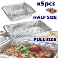 (5Set/Pkt) Disposable Aluminium Foil Tray / Full Size Baking Tray / Half Size Buffet Catering Food T