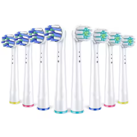 4 Crossaction & 4 Sensitive Gum Care Electric Toothbrush Replacement Heads for Oral B Pro 1000 3000 