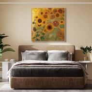 向日葵與金色的靜謐II - 黃油畫風向日葵掛畫/植物風景/太陽花