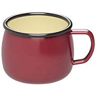 珍珠金屬 CAPTAIN STAG 琺瑯馬克杯 紅色・UH-502