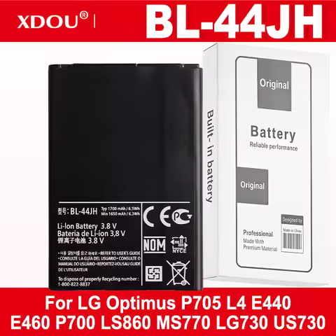 New 1700mAh BL-44JH Replacement Battery For LG Optimus P705 L4 E440 E460 P700 LS860 MS770 LG730 US73