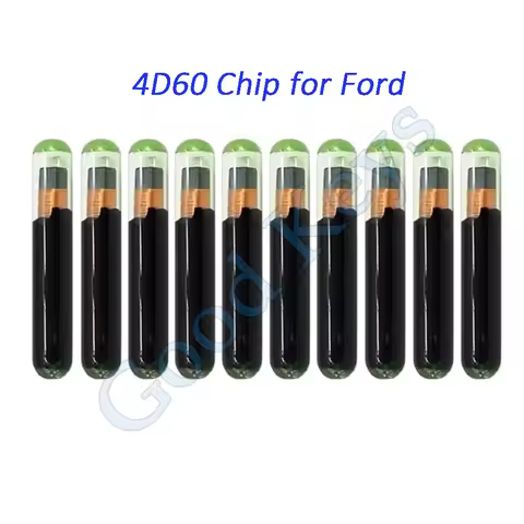 KEYECU 10pcs Auto Car Blank Key Chip 4D60 Glass Transponder Chip for Ford Connect Fiesta Focus Ka Mo