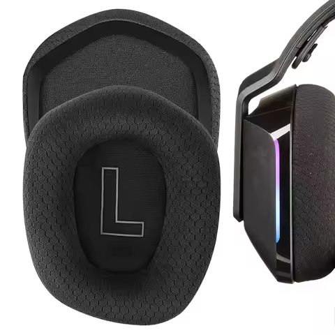1Pair Replacement Mesh Fabric Earpads Ear Pads Cushion Headband Repair Parts For Logitech G535 G 535