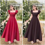 SIZE>65KG Ruffled neckline dress with stones