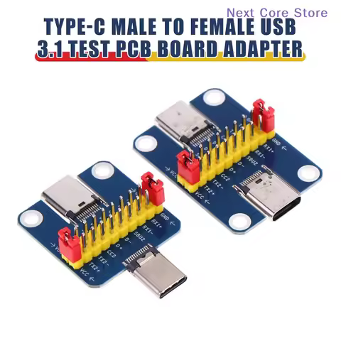 [NC]Type-C Male To Female USB 3.1 Test PCB Board Adapter Type C 2.54mm Connector Socket For Data Lin