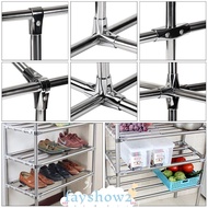 FAYSHOW2 1Pc Tube Connector, Stainless Steel Furniture Hardware Pipe Joint, Durable Clothes Display Rack Fixed Clamp 25mm 32mm Rod Support Pipe