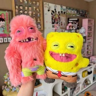 JAMXUN 22cm 100% Original Fuggler Plush Toys Ugly Monster Spongebob Squarepants Cute Tooth Monster F