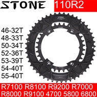 Stone 110bcd Double Chainring for Shimano 105 R7100 UT R8100 DA R9200 Road Bike Round 52 36T 53 39T 
