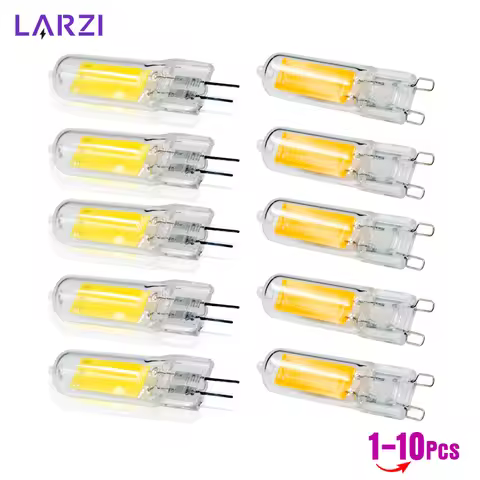 1-10pcs Super Bright G9 LED Light Bulb 6W 9W AC 220V 230V Glass Lamp Constant Power Light LED Lighti