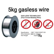 Mig Gasless Wire 5kg 0.8mm/1.0mm 1 Roll Flux-Cored MIG Welding Wire 5kg (Silver
