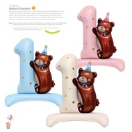 Birthday Party Decoration Photo Props Toy Balloon Three-Dimensional Standing Number 1 Little Bear Ca