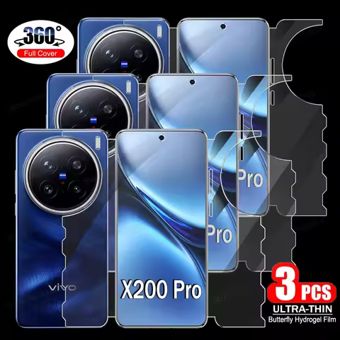 3PCS 360 Full Cover Butterfly Hydrogel Film For VIVO X200 X100 X90 X80 X70 X60 Pro Ultra Thin Screen
