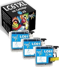 Compatible LC 61 Ink Cartridge Replacement for Brother LC61 LC61XL for DCP-385CW DCP-J125 DCP-J140W 