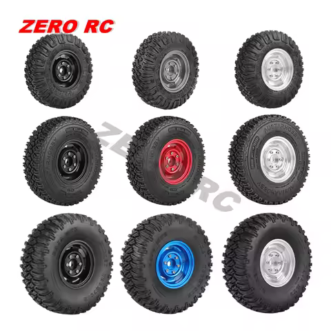 Classic METAL 1.55 Beadlock Wheel Rim With 85mm 90mm 95mm Soft Tires For 1/12 1/10 D90 TF2 Tamiya CC
