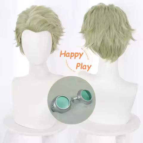 Anime Nanami Kento Cosplay Wig Short Yellow Green Nanami Anime Cosplay Wigs Heat Resistant Synthetic