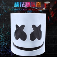＜830＞Halloween Light Up Mask Full Face LED Neon Marshmallow Mask Headgear Luminous DJ Music Festival