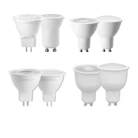 4Pack LED GU11 MR11 Lamp GU10 GU4 GU5.3 Base AC 220V Mini Reflector Spot Bulb 3W 9W 12W 38° Beam Ang