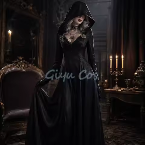 Resident Evil Village Dimitrescu Daughter Cosplay Costume Full Set Carnival Uniform Halloween Party 